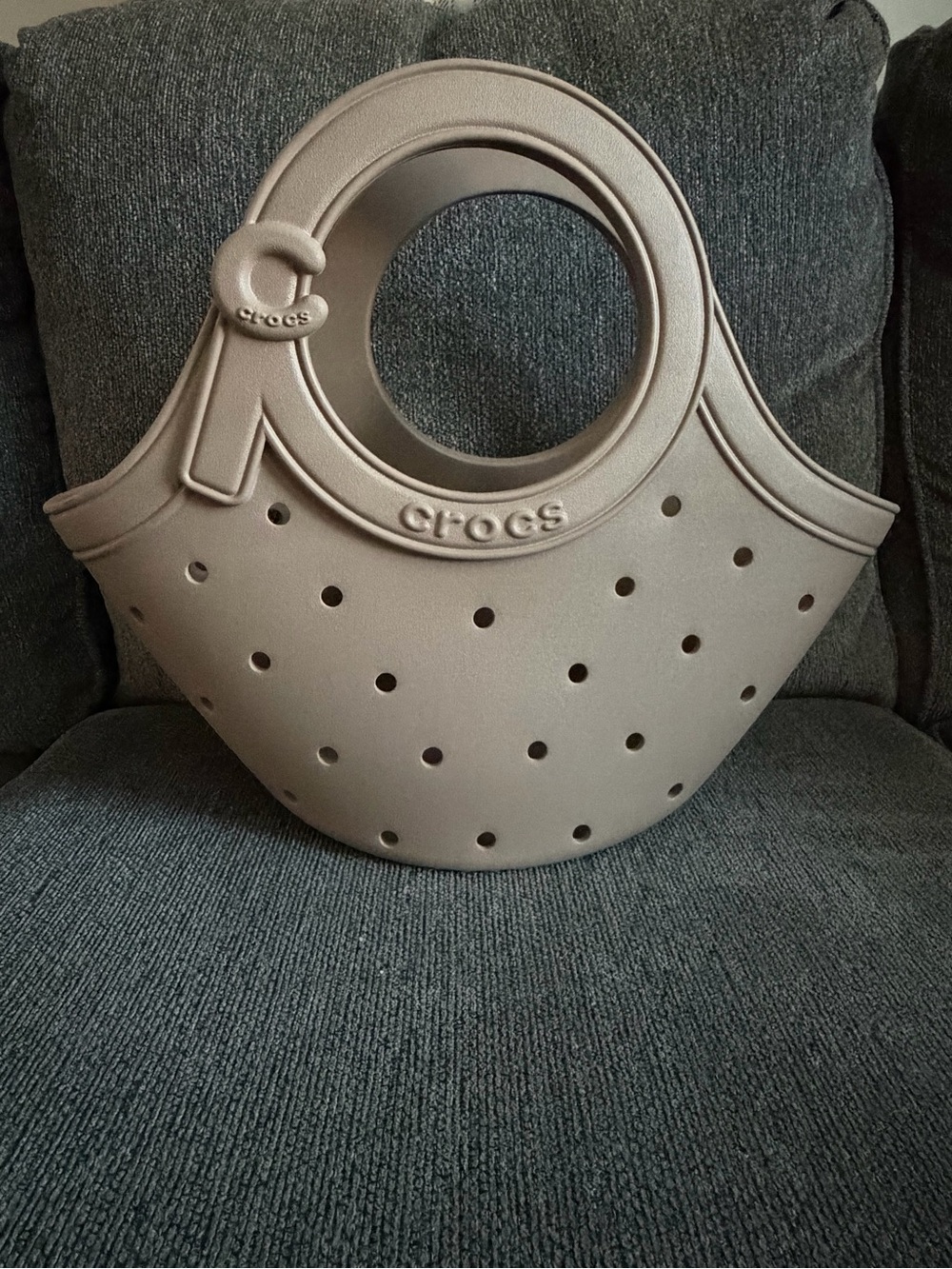 CROCS Buckle Tote in Latte